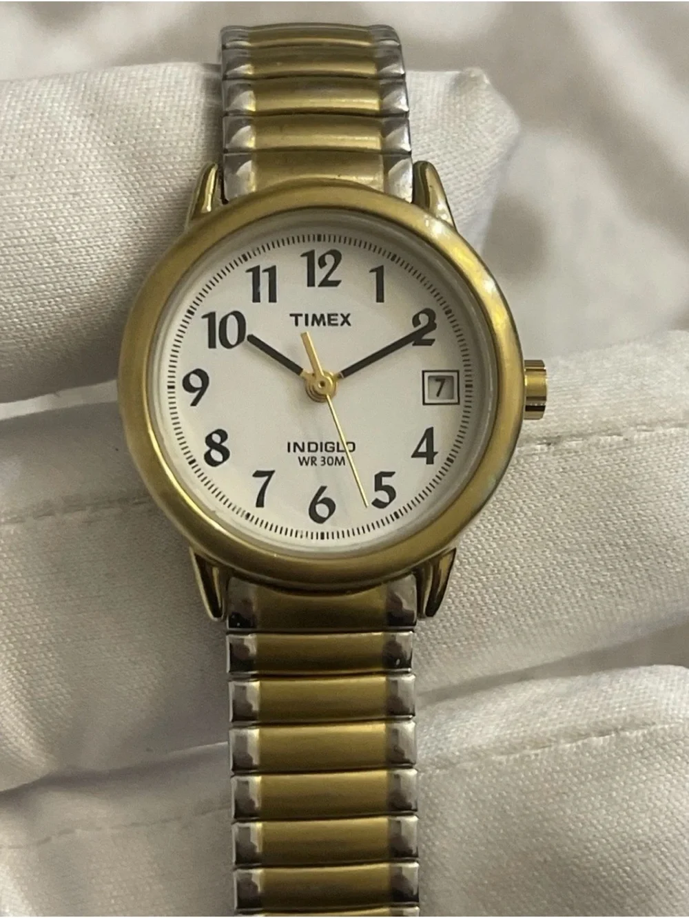 Timex Women’s Two-Tone Gold and Silver Expansion Band Watch